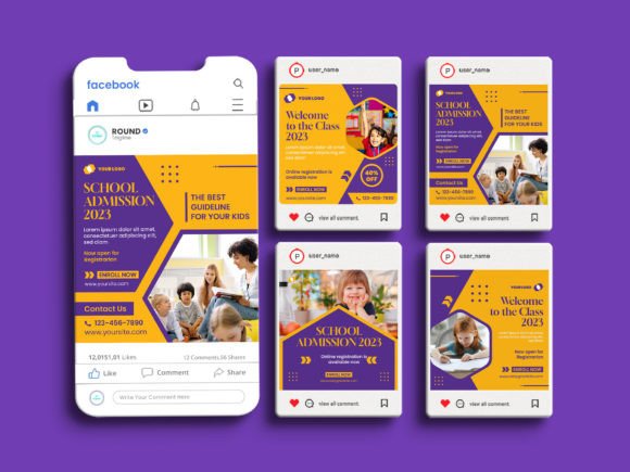 Download School Admission Social Media Bundle - Social media bundle Collection