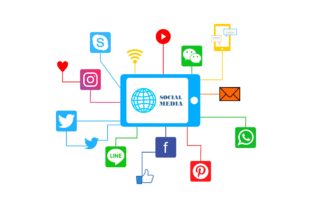 Download Flat Web Content Social Media Strategy - Premium Resources