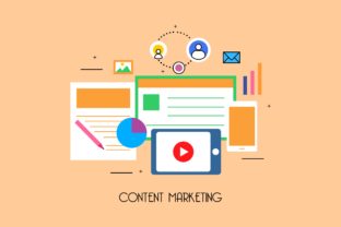 Download Flat Web Content Social Media Strategy - Premium Resources