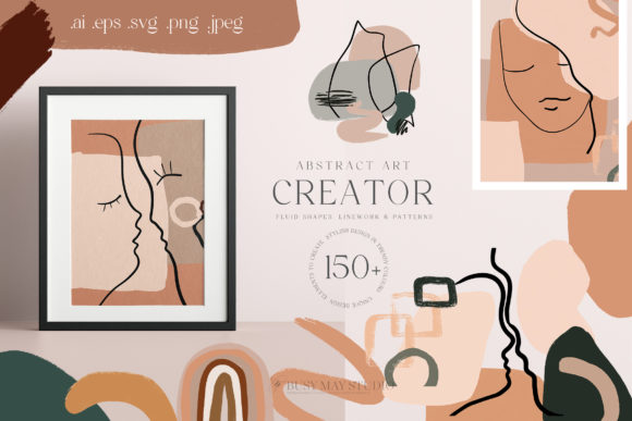 Download Abstract Art Organic Shape Creator Lines - Creator Collection