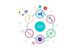 Download Flat Web Content Social Media Strategy - Premium Resources