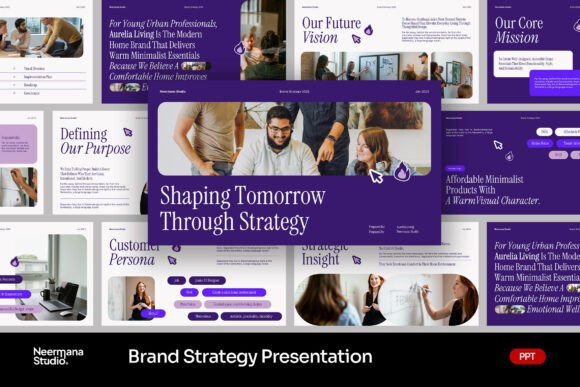 Download Purple Brand Strategy PowerPoint - Brand strategy Collection